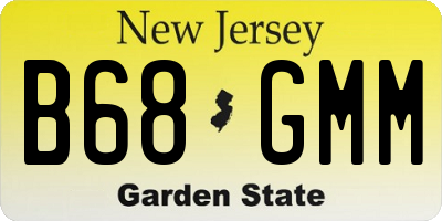 NJ license plate B68GMM