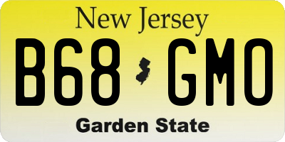 NJ license plate B68GMO