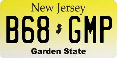 NJ license plate B68GMP