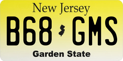 NJ license plate B68GMS