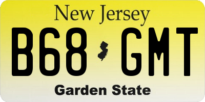 NJ license plate B68GMT