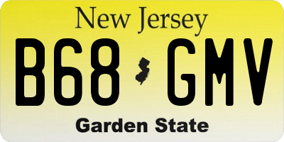 NJ license plate B68GMV
