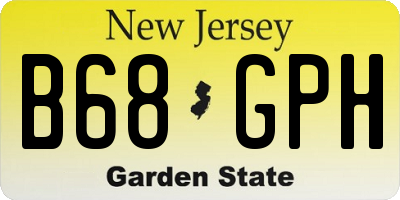 NJ license plate B68GPH