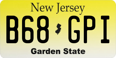 NJ license plate B68GPI