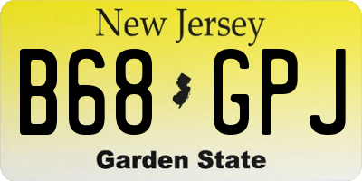 NJ license plate B68GPJ