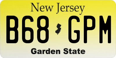 NJ license plate B68GPM