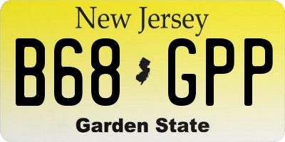 NJ license plate B68GPP