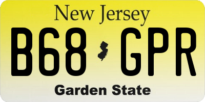NJ license plate B68GPR