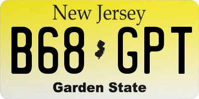 NJ license plate B68GPT