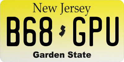NJ license plate B68GPU