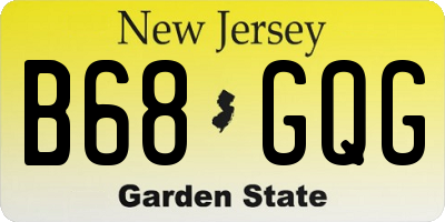 NJ license plate B68GQG