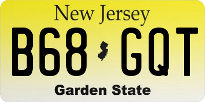 NJ license plate B68GQT