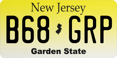 NJ license plate B68GRP