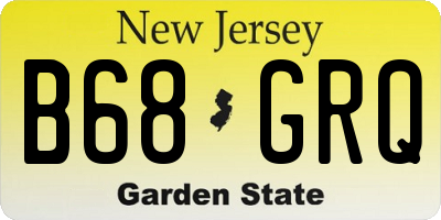 NJ license plate B68GRQ