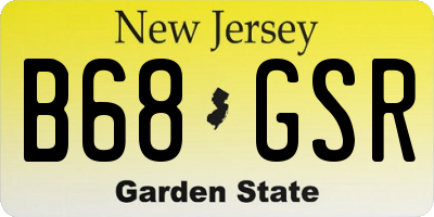 NJ license plate B68GSR