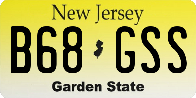 NJ license plate B68GSS