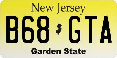 NJ license plate B68GTA