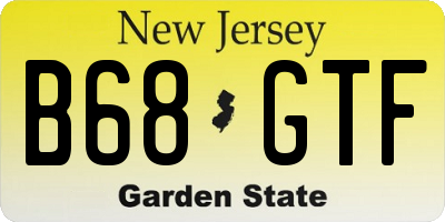 NJ license plate B68GTF