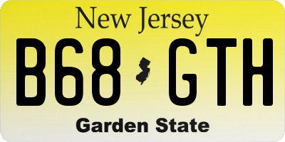 NJ license plate B68GTH