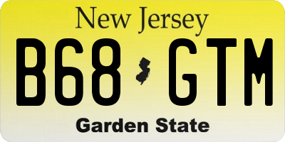 NJ license plate B68GTM