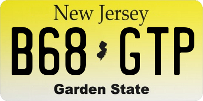 NJ license plate B68GTP