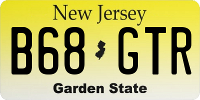NJ license plate B68GTR