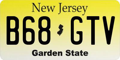 NJ license plate B68GTV