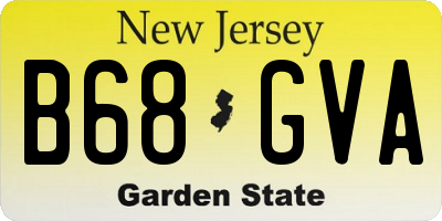 NJ license plate B68GVA