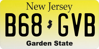 NJ license plate B68GVB
