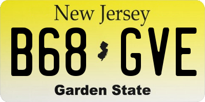 NJ license plate B68GVE