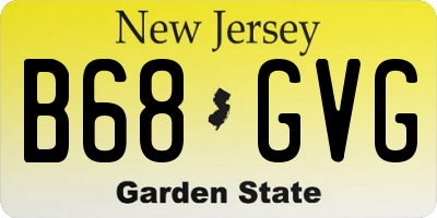 NJ license plate B68GVG