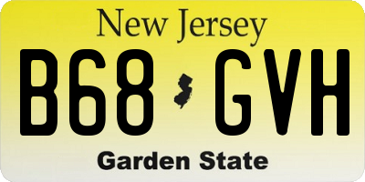 NJ license plate B68GVH