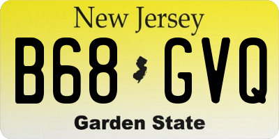 NJ license plate B68GVQ