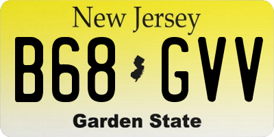 NJ license plate B68GVV