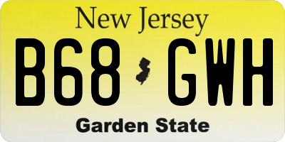 NJ license plate B68GWH