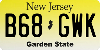 NJ license plate B68GWK