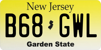 NJ license plate B68GWL