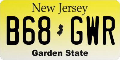 NJ license plate B68GWR