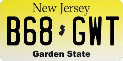 NJ license plate B68GWT