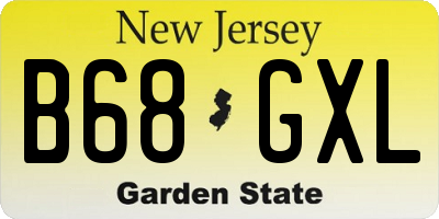 NJ license plate B68GXL