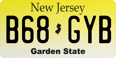 NJ license plate B68GYB