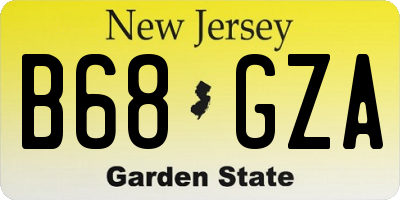 NJ license plate B68GZA