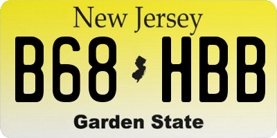 NJ license plate B68HBB