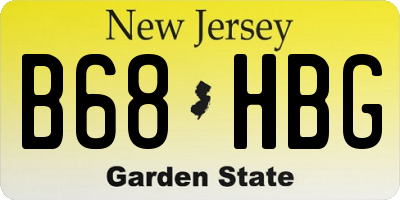 NJ license plate B68HBG