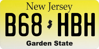 NJ license plate B68HBH