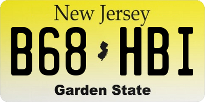 NJ license plate B68HBI