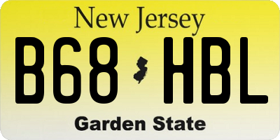 NJ license plate B68HBL