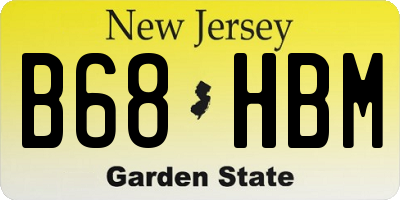 NJ license plate B68HBM