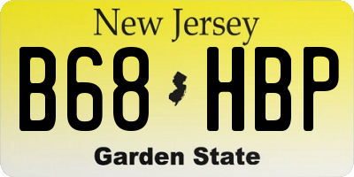 NJ license plate B68HBP