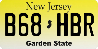 NJ license plate B68HBR